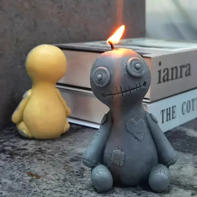 Candle Making Kits - ตุ๊กตาผีวันฮาโลวีน, แม่พิมพ์ซิลิโคนสำหรับเทียน, ชุดทำสบู่เรซิ่นยิปซัม DIY, ชุดทำของขวัญวันหยุด, เทียนหอม,