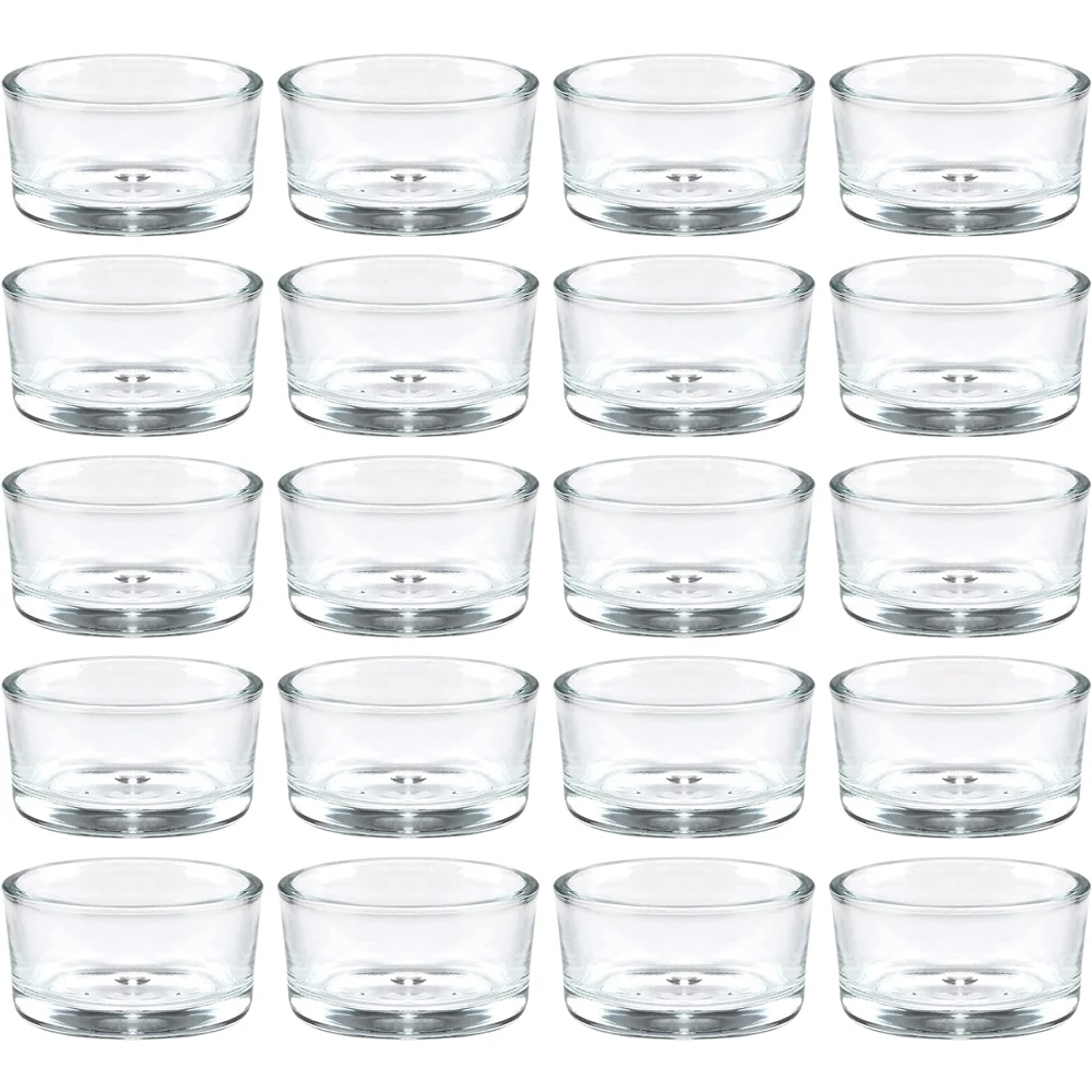 Candle Making Jars With Lids - ที่ใส่เทียนทีไลท์แก้วใส ใช้สำหรับงานแต่งงาน งานเลี้ยงอาหารค่ำ ของตกแต่งโต๊ะงานแต่งงาน และของตกแต่งบ้าน ขนาด