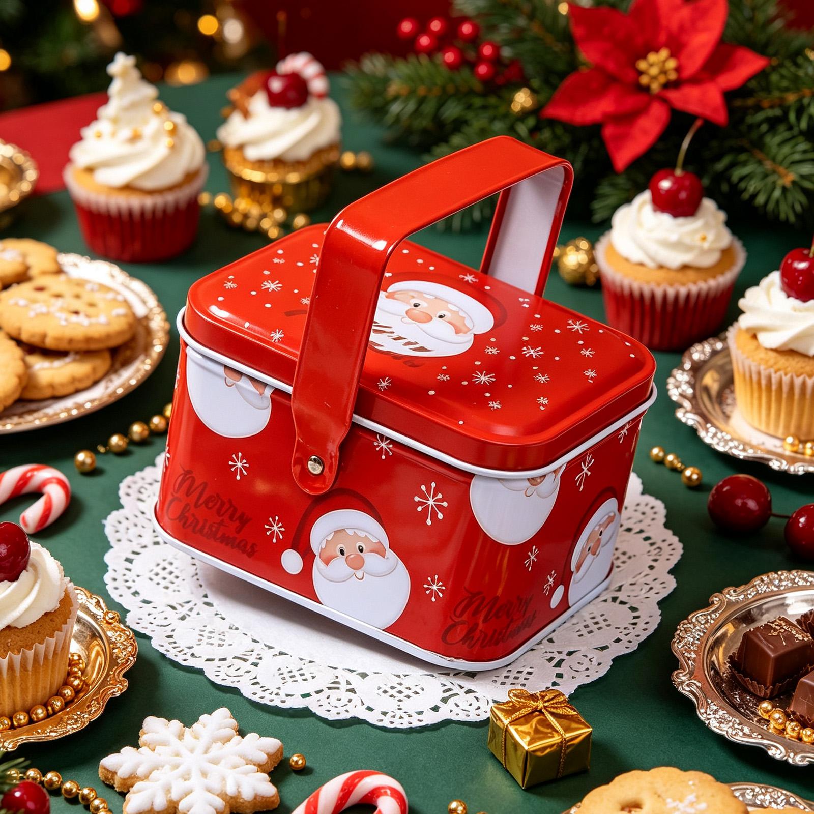 กล่องโลหะลายคริสต์มาส รูปซานตา - Tin Container Lid บทวิจารณ์และราคา